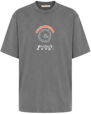 Marni T-Shirt À Imprimé Graphique - Grey