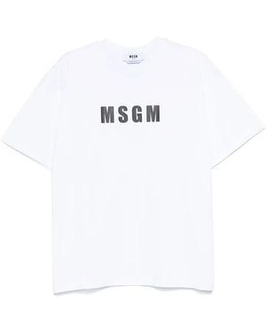 MSGM T-Shirt Mit Logo-Print - Weiß