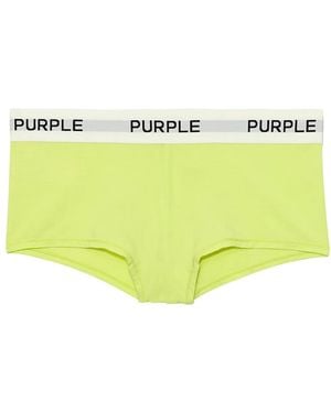 Purple Brand ロゴテープ ショーツ - イエロー