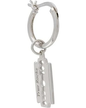 True Rocks Razor Hoop Earring - White