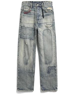 DAGGER Sid Distressed Patchwork Jeans - Grey