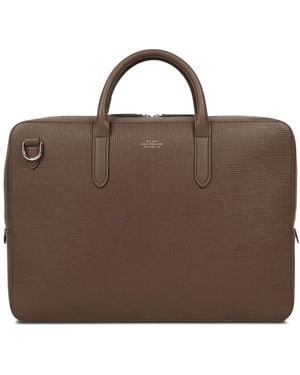 Smythson Ludlow Briefcase - Brown