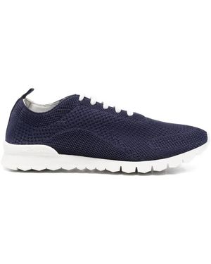 Kiton Knit Lace-Up Trainers - Blue