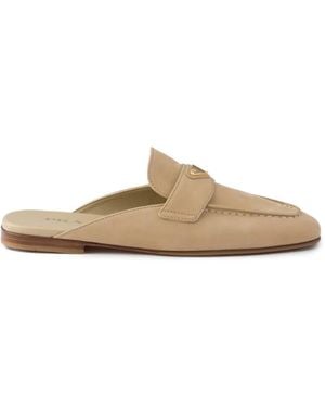 Prada Nubuck Mules - White