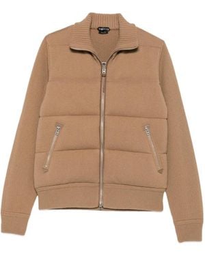 Tom Ford Quilted Ribbed Jacket - Natural