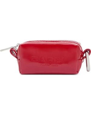CAREL PARIS Mini Trousseau Patent Leather Clutch Bag - Red