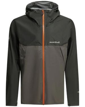 Montbell Hooded Two-Tone Coat - Black