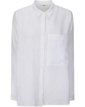 #MSM Chest-Pocket Linen Shirt - White
