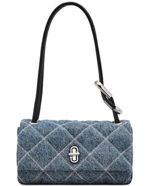 Marc Jacobs The Quilted Denim Mini Dual Schultertasche - Blau