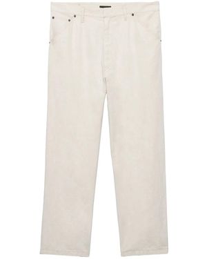 Prada Hose aus Chambray - Weiß