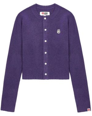 A Bathing Ape Jersey Baby Doppy Con Botones - Morado