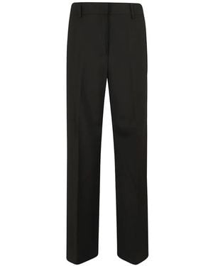 Weekend by Maxmara Pressed-Crease Straight-Leg Trousers - Black