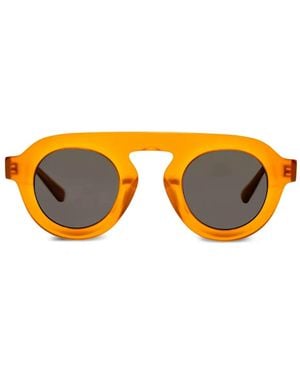 Xavier Garcia Design Sonnenbrille Mit Rundem Gestell - Orange