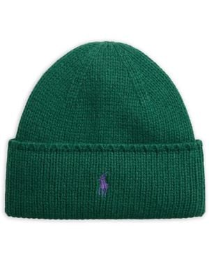 Polo Ralph Lauren Pony Embroidered Beanie Hat - Green