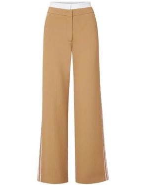 Veronica Beard Eugene Panelled Palazzo Trousers - Natural