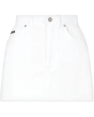 Dolce & Gabbana Minigonna A Vita Alta - Bianco