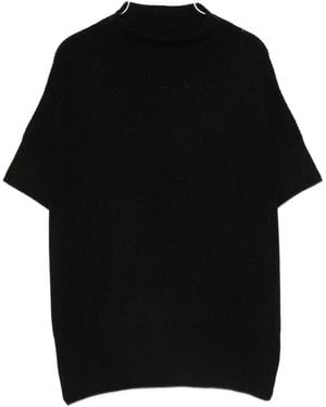 Patrizia Pepe Essential Knitted Top - Black