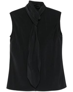 Alberta Ferretti Tie-Detail Sleeveless Top - Black