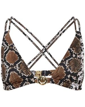 Moschino Bikinioberteil Mit Schlangen-Print - Schwarz