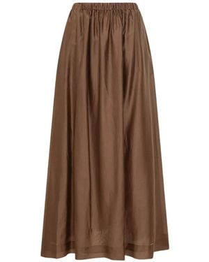 LE SULLY STUDIO Elasticated Waist Maxi Skirt - Brown