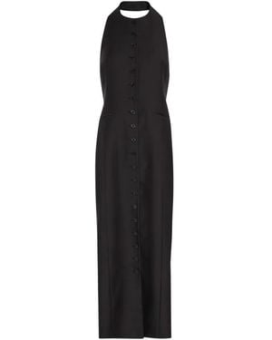 Heirlome Halterneck Button-Down Dress - Black