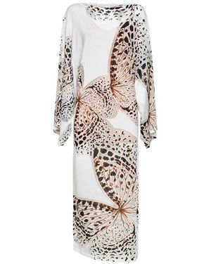 Blumarine Butterfly-Print Shift Dress - White