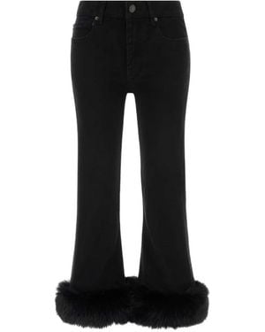 Balenciaga Vaqueros Capri Acampanados - Negro