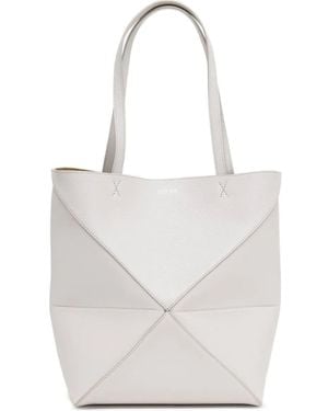 Loewe パズル フォールド ハンドバッグ M - ホワイト