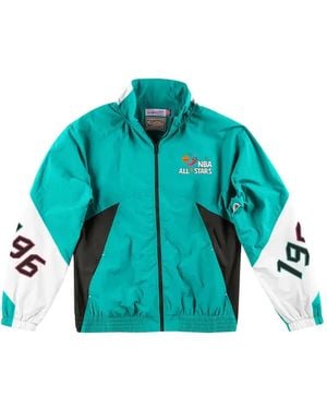 Mitchell & Ness Nba-Print Windbreaker - Blue