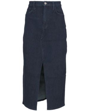 Luxury Supply Front-Slit Skirt - Blue