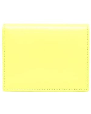 Comme des Garçons Colour-Block Leather Bi-Fold Wallet - Yellow