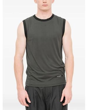 ANDERSSON BELL Brit Damaged Sleeveless T-Shirt - Grey
