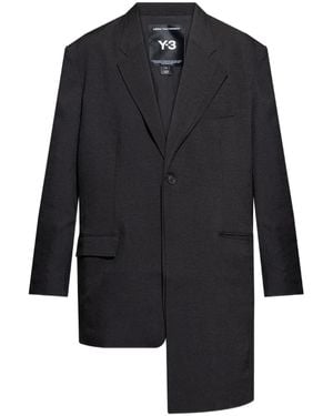 Y-3 Asymmetrischer Blazer - Schwarz