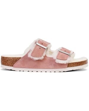 Birkenstock Arizona Shearling Trainers - Pink