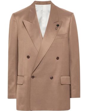 Lardini Double-Breasted Blazer - Brown