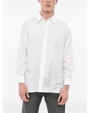 DIESEL C-Bruce-B Embroidered-Logo Poplin Shirt - White