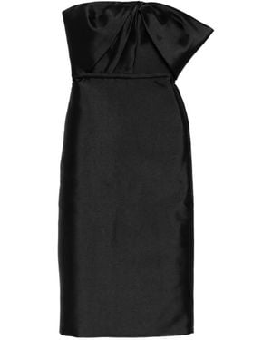 Amsale Cocktailkleid mit Schleife - Schwarz