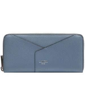 Lancel Long Envelope Zip Around Wallet - Blue