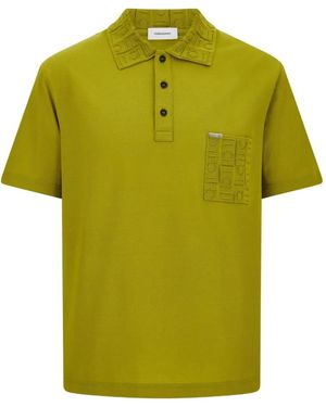 Ferragamo Polo Con Motivo Gancini Jacquard - Verde