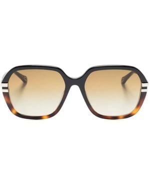 Chloé West Tortoiseshell Square-Frame Sunglasses - Natural