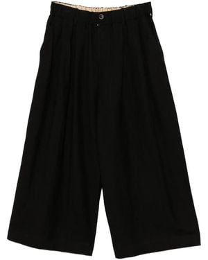 Uma Wang Pleated Wide-Leg Trousers - Black