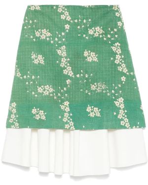 ミニスカート Wales Bonner Verse Mini Skirt In White Viscose Wales Bonner Verse Mini Skirt in White | Lyst