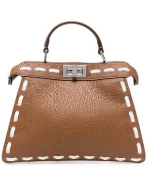 Fendi Small Peekaboo Iseeu Tote Bag - Brown