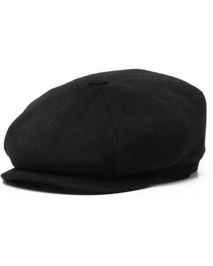 Borsalino Cesare Eight-Panel Beret Hat - Black