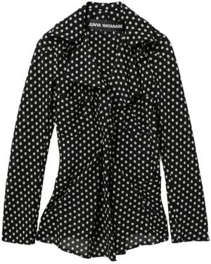 Junya Watanabe Blouse Met Stippen - Zwart