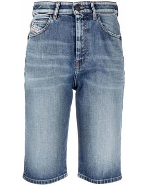 DIESEL Knee-Length Denim Shorts - Blue