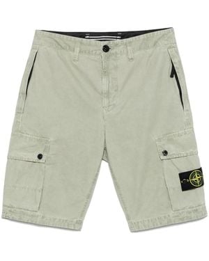 Stone Island Compass-Badge Shorts - Green