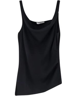 R2W Tanktop Mit Drapiertem Ausschnitt - Schwarz