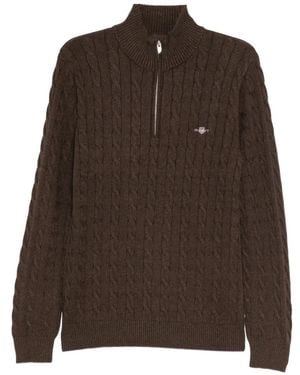 GANT Pullover Mit Logo-Stickerei - Braun
