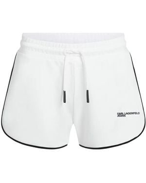 KARL LAGERFELD Logo-Detail Shorts - White